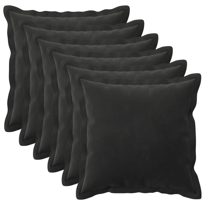 Cushion with Pillow HOUTEN 6 pcs Black Velvet