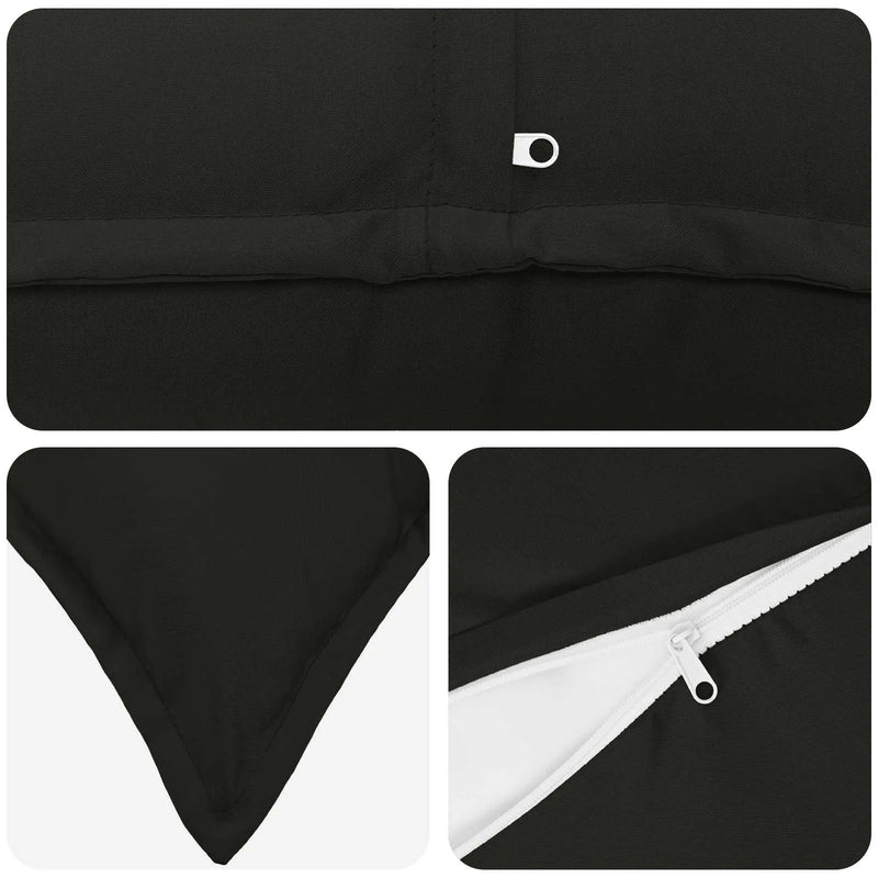 Cushion with Pillow HOUTEN 2 pcs Black Polyester
