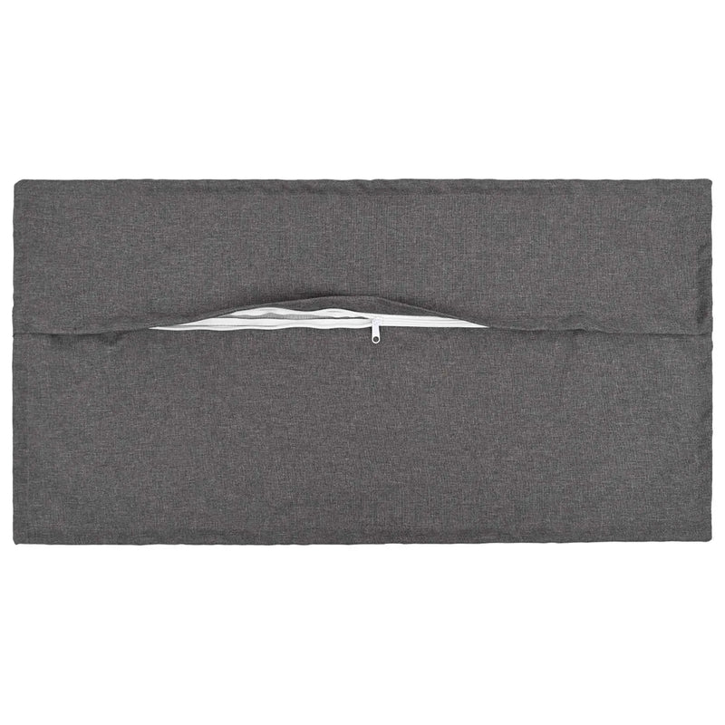 Cushion with Pillow HOUTEN 2 pcs Light Grey Faux Linen
