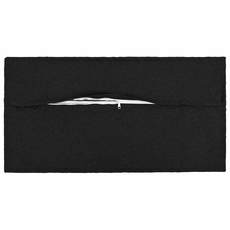 Cushion with Pillow HOUTEN 6 pcs Black Faux Linen