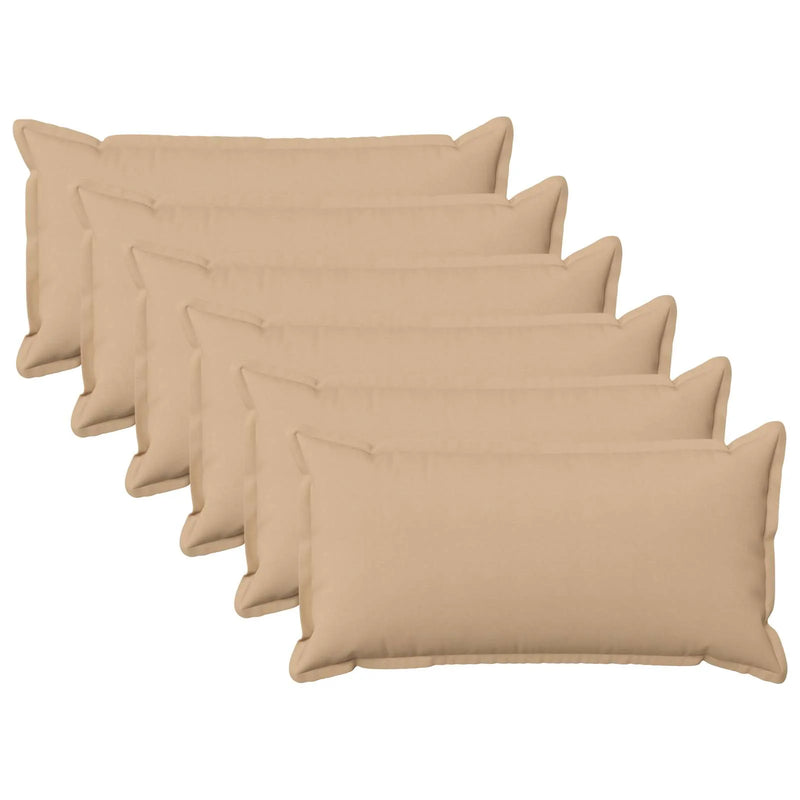 Cushion with Pillow HOUTEN 6 pcs Cream Faux Linen
