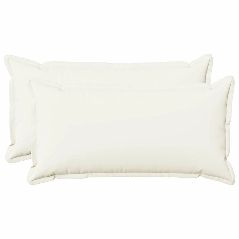 Cushion with Pillow HOUTEN 2 pcs White Faux Linen