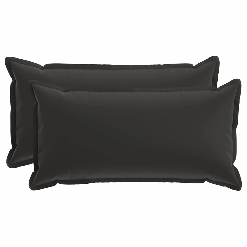 Cushion 2 pcs HOUTEN Black 40 x 80 cm Polyester