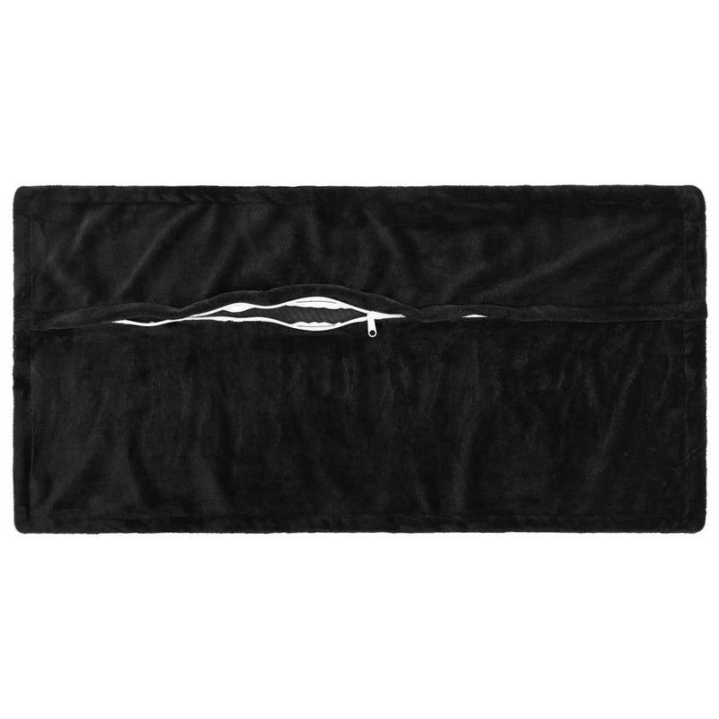 Throw Pillow 2 pcs HOUTEN Black 40 x 80 cm Flannel