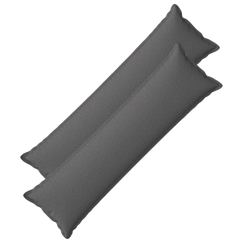 Cushion with Pillow HOUTEN 2 pcs Light Grey Faux Linen