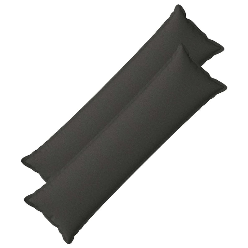 Cushion with Pillow HOUTEN 2 pcs Dark Grey Faux Linen