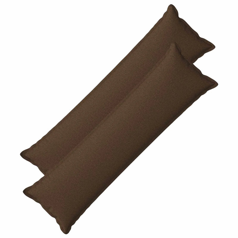 Cushion with Pillow HOUTEN 2 pcs Brown Faux Linen