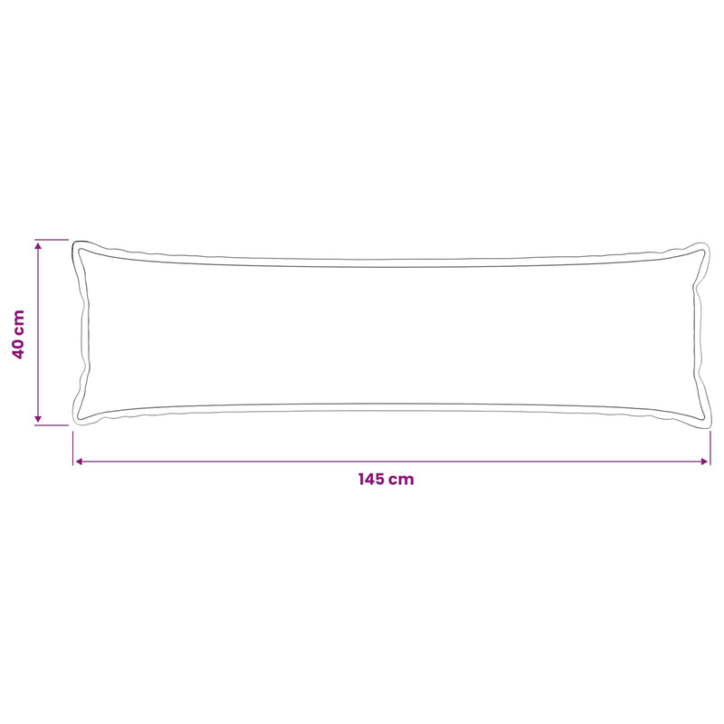 Cushion with Pillow HOUTEN Cream 40 x 145 cm Faux Linen