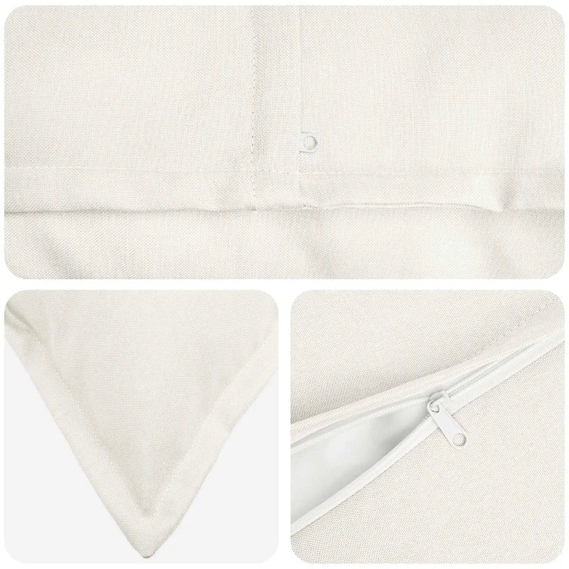 Cushion with Pillow HOUTEN White 40 x 145 cm Faux Linen