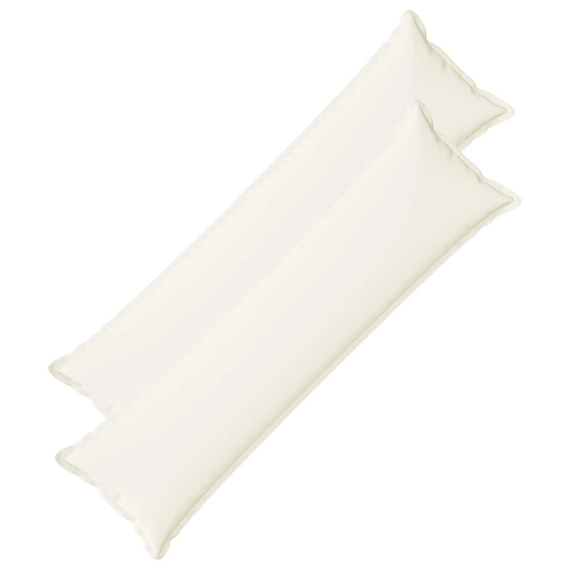Cushion with Pillow HOUTEN 2 pcs White Faux Linen