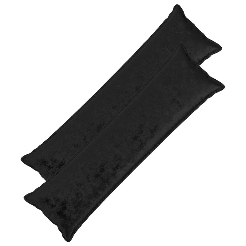 Throw Pillow 2 pcs HOUTEN Black 40 x 145 cm Flannel
