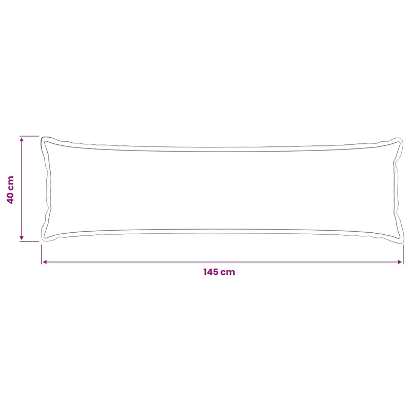 Throw Pillow 2 pcs HOUTEN Black 40 x 145 cm Flannel