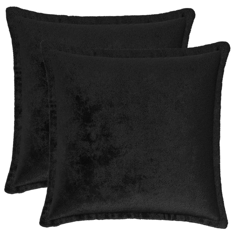 Throw Pillow 2 pcs HOUTEN Black 45 x 45 cm Flannel