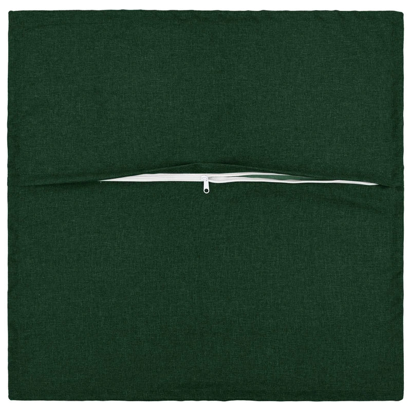 Cushion with Pillow HOUTEN 2 pcs Dark Green Faux Linen