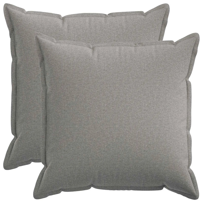 Cushion with Pillow HOUTEN 2 pcs Cloud Grey Faux Linen