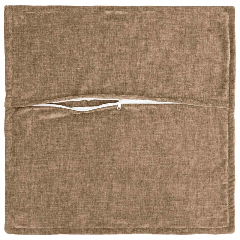 Cushion 2 pcs HOUTEN Brown 55 x 55 cm Chenille Fabric