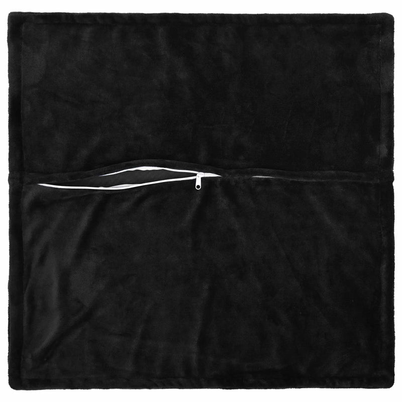 Throw Pillow 2 pcs HOUTEN Black 55 x 55 cm Flannel