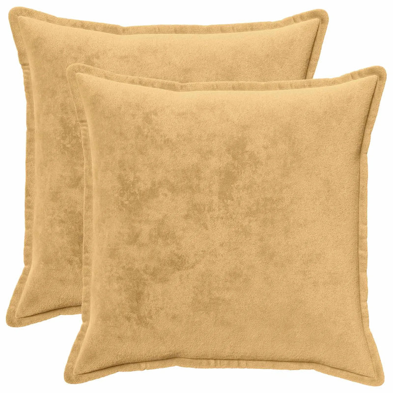Throw Pillow 2 pcs HOUTEN Taupe 55 x 55 cm Flannel