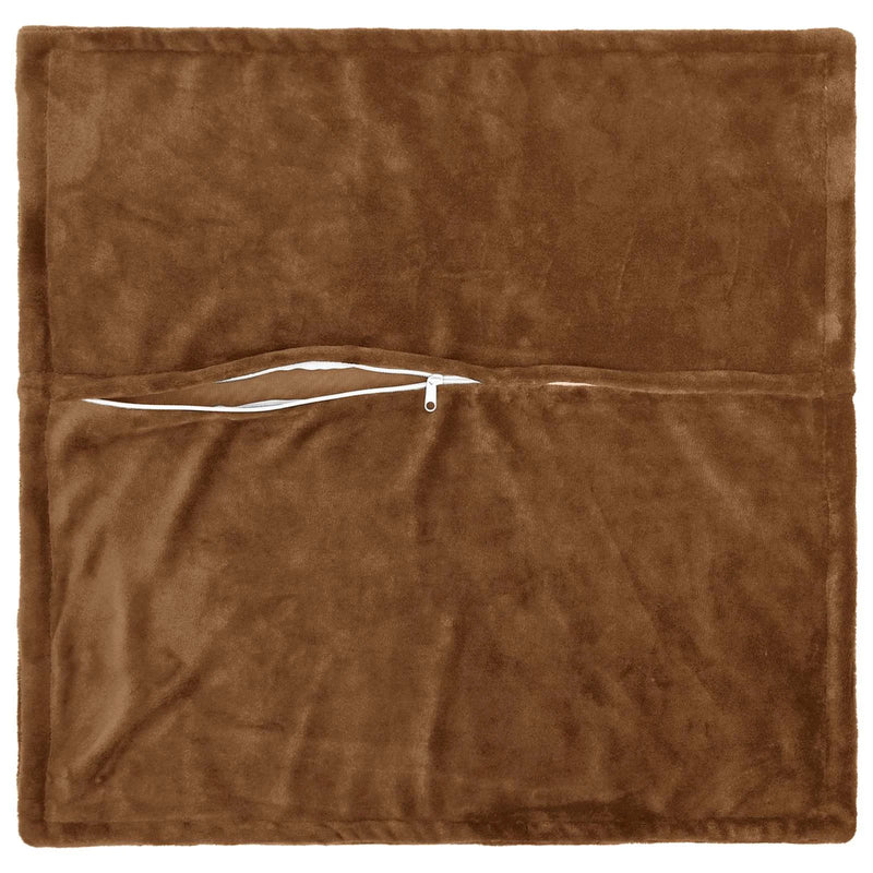 Throw Pillow 2 pcs HOUTEN Light Brown 55 x 55 cm Flannel
