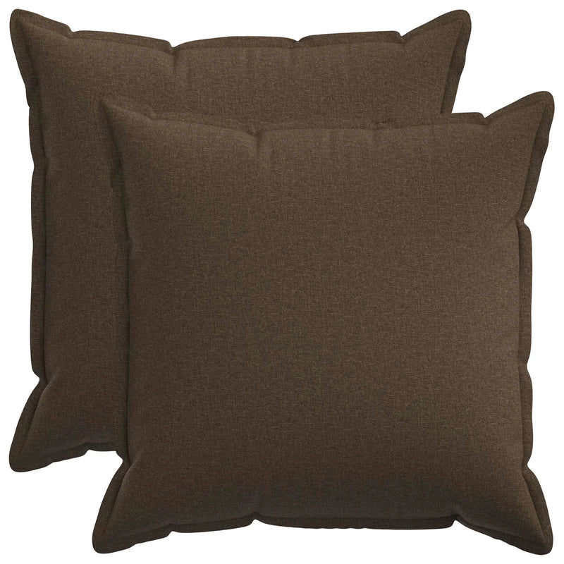 Cushion with Pillow HOUTEN 2 pcs Taupe Faux Linen