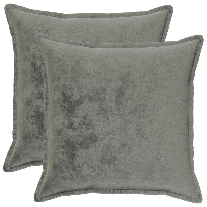 Throw Pillow 2 pcs HOUTEN Dark Grey 60 x 60 cm Flannel