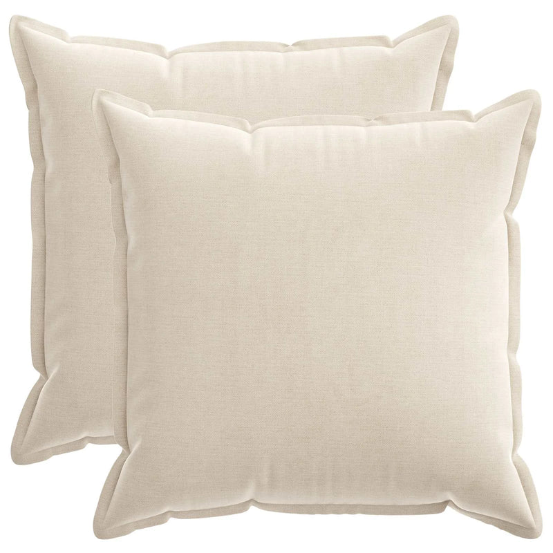 Cushion 2 pcs HOUTEN Cream 65 x 65 cm Chenille Fabric