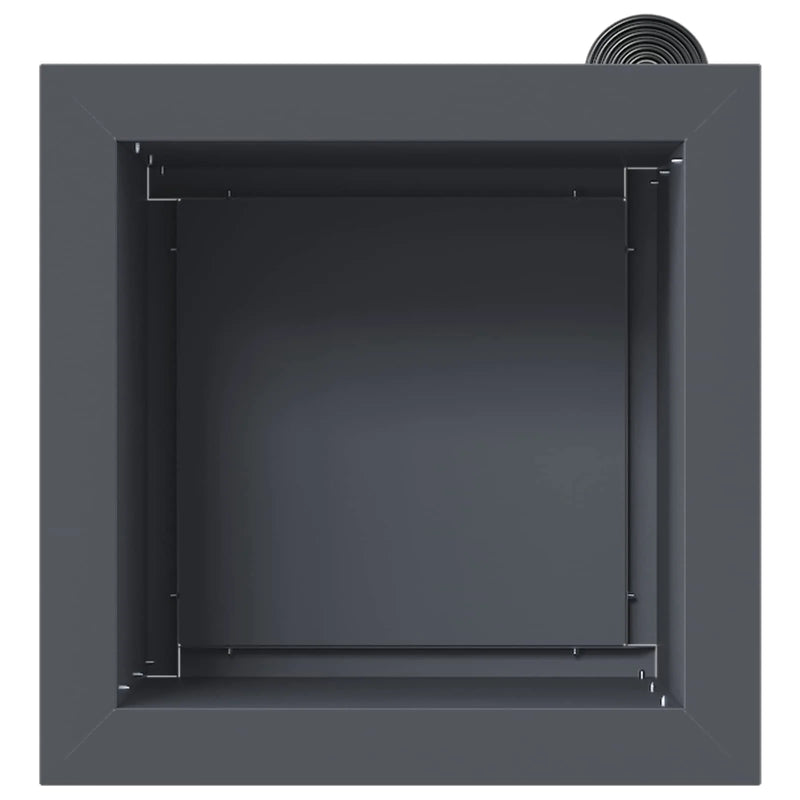 Garden Planter with LED 2 pcs Antracite 30 x 30 x 30 cm Steel