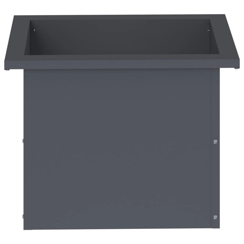 Garden Planter with LED 2 pcs Antracite 30 x 40 x 30 cm Steel
