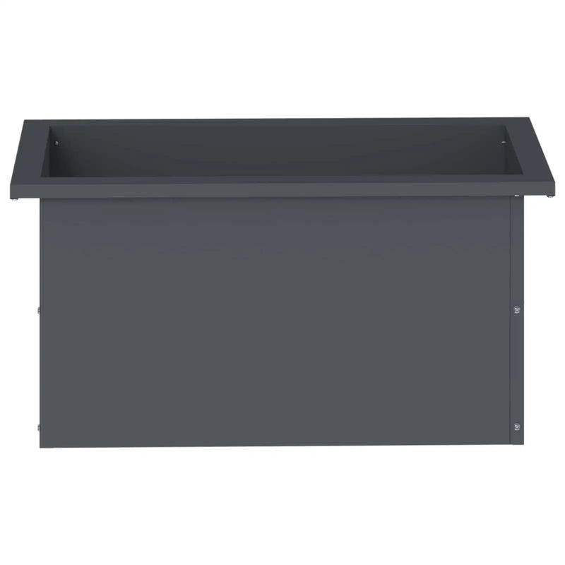Garden Planter with LED 2 pcs Antracite 30 x 60 x 30 cm Steel