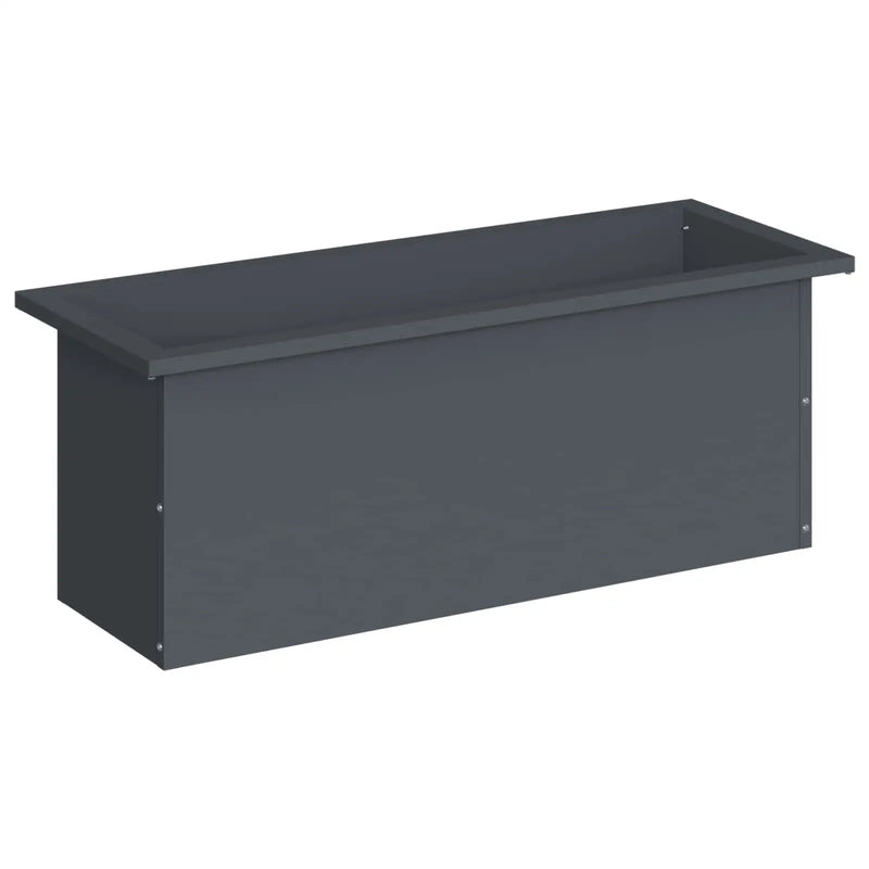 Garden Planter with LED Antracite 30 x 80 x 30 cm Steel