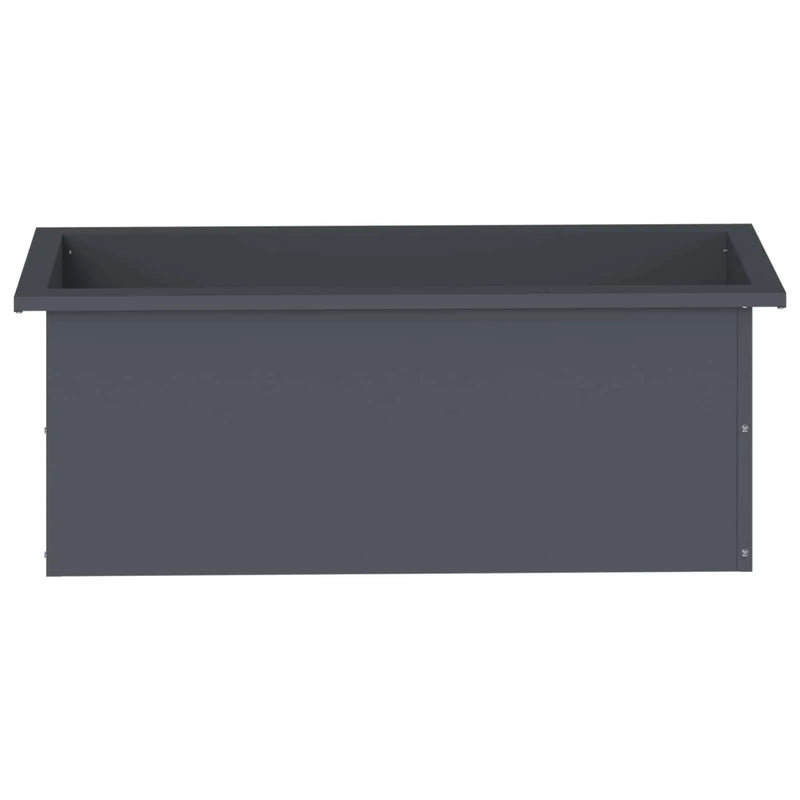 Garden Planter with LED Antracite 30 x 80 x 30 cm Steel