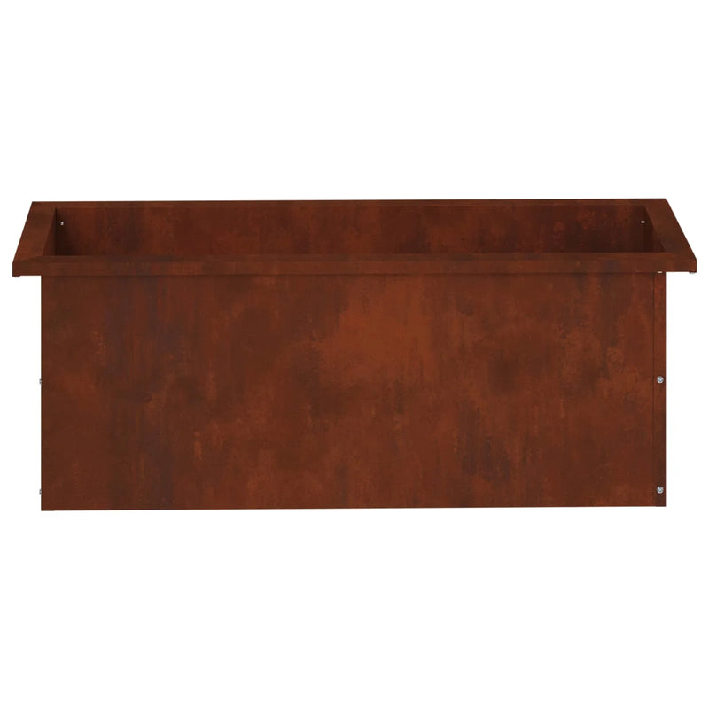 Garden Planter with LED Rusty 30 x 80 x 30 cm Weathering Steel