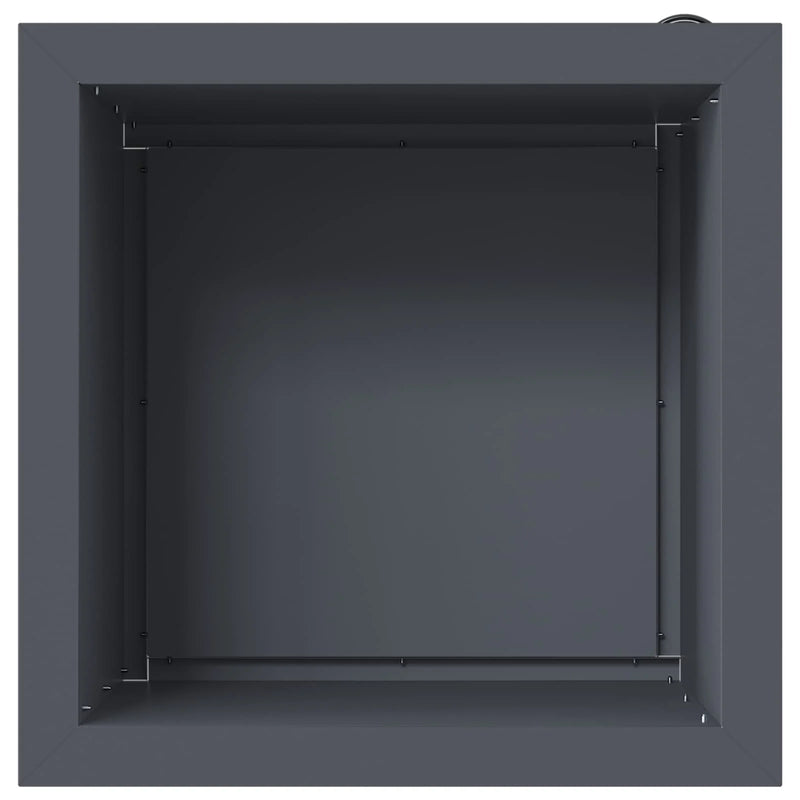 Garden Planter with LED 2 pcs Antracite 40 x 40 x 40 cm Steel