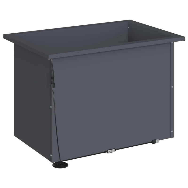 Garden Planter with LED 2 pcs Antracite 40 x 60 x 40 cm Steel