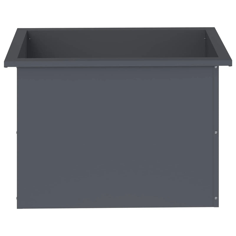 Garden Planter with LED 2 pcs Antracite 40 x 60 x 40 cm Steel