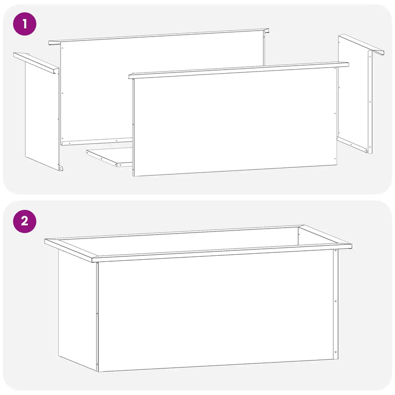 Garden Planter with LED 2 pcs Antracite 40 x 80 x 40 cm Steel