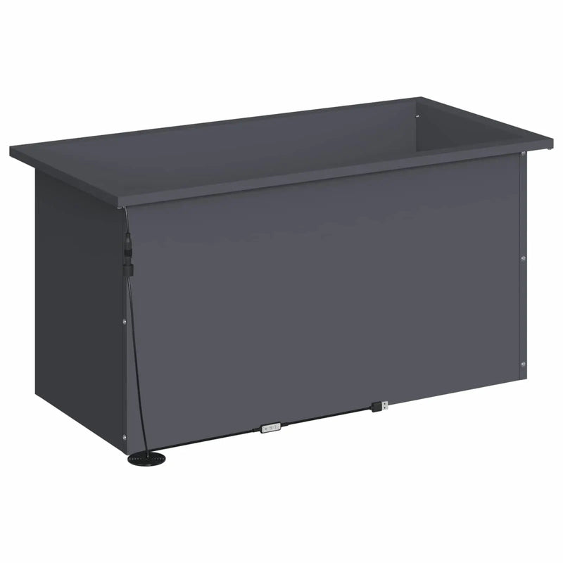 Garden Planter with LED 2 pcs Antracite 40 x 80 x 40 cm Steel