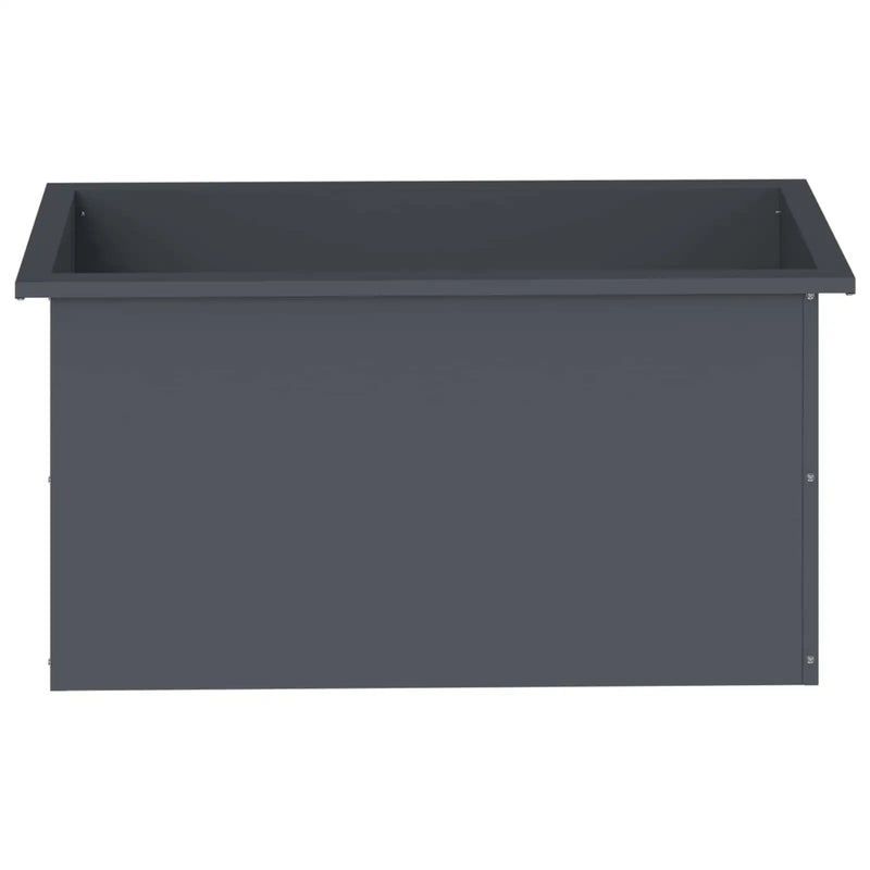 Garden Planter with LED 2 pcs Antracite 40 x 80 x 40 cm Steel