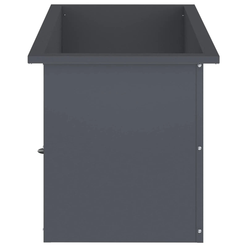 Garden Planter with LED 2 pcs Antracite 40 x 80 x 40 cm Steel