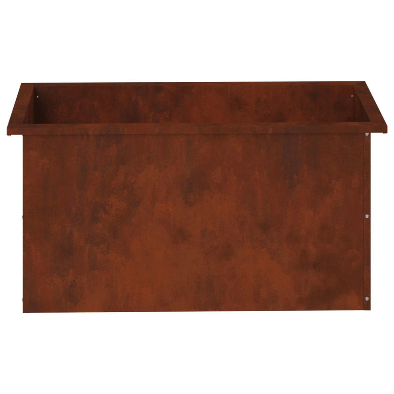 Garden Planter with LED 2 pcs Rusty 40 x 80 x 40 cm