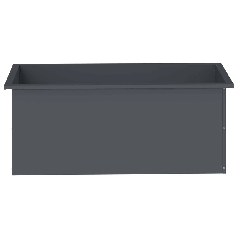 Garden Planter with LED Antracite 40 x 100 x 40 cm Steel