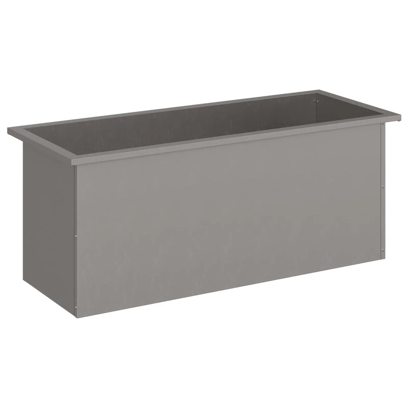 Garden Planter with LED Rusty 40 x 100 x 40 cm Weathering Steel