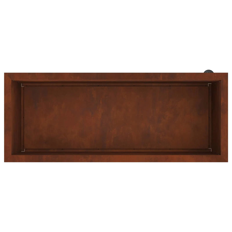 Garden Planter with LED Rusty 40 x 100 x 40 cm Weathering Steel