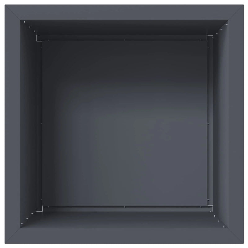 Garden Planter with LED 2 pcs Antracite 50 x 50 x 48 cm Steel