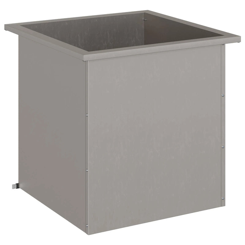 Garden Planter with LED Rusty 50 x 50 x 48 cm Weathering Steel