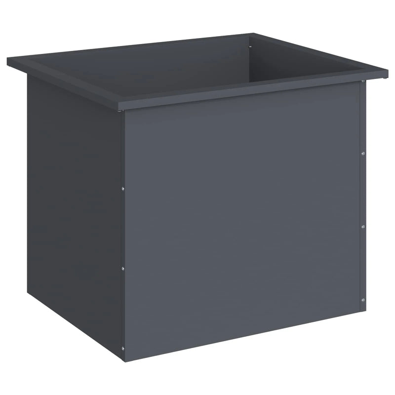 Garden Planter with LED Antracite 50 x 60 x 48 cm Steel