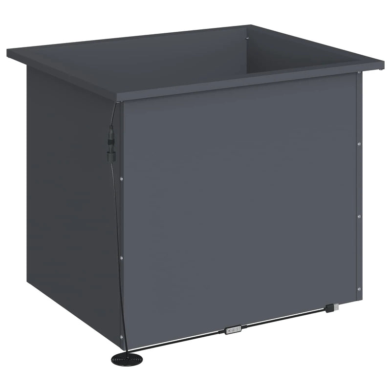 Garden Planter with LED Antracite 50 x 60 x 48 cm Steel