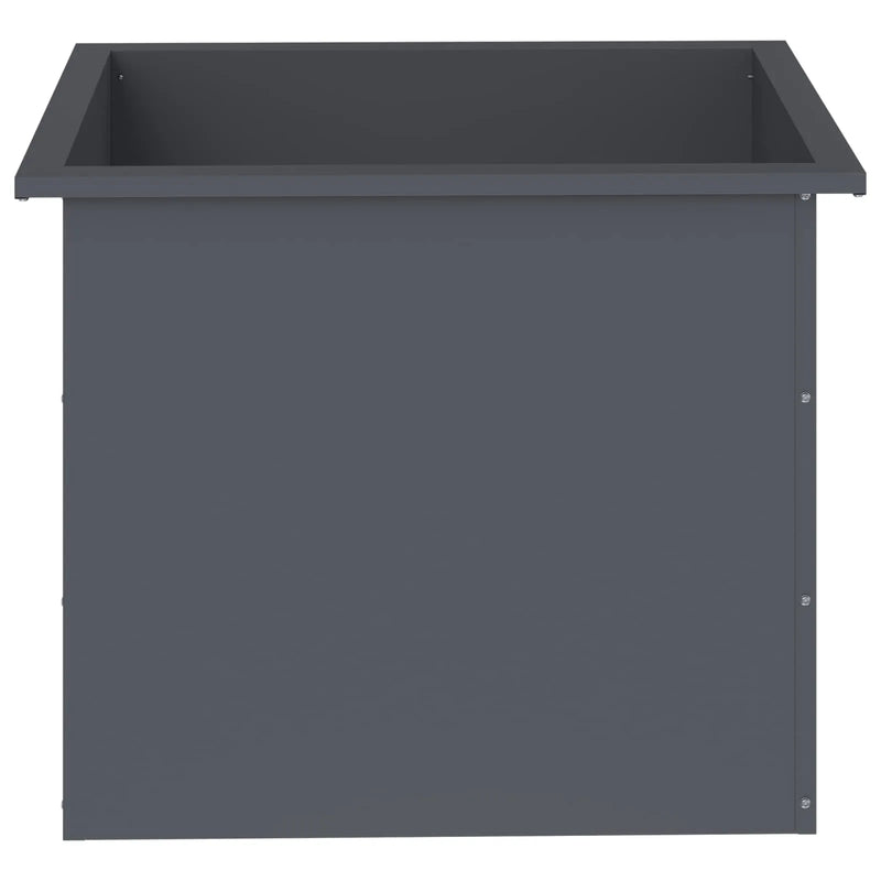 Garden Planter with LED 2 pcs Antracite 50 x 60 x 48 cm Steel