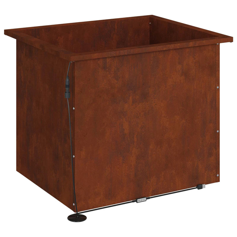 Garden Planter with LED Rusty 50 x 60 x 48 cm Weathering Steel