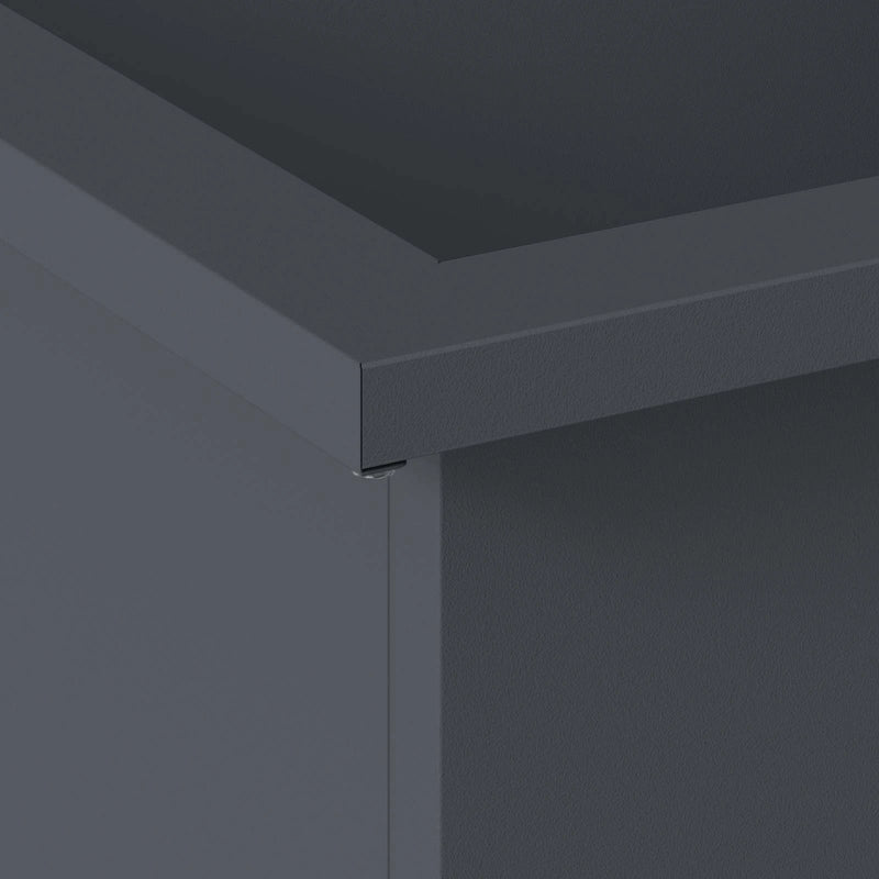 Garden Planter with LED Antracite 50 x 80 x 48 cm Steel